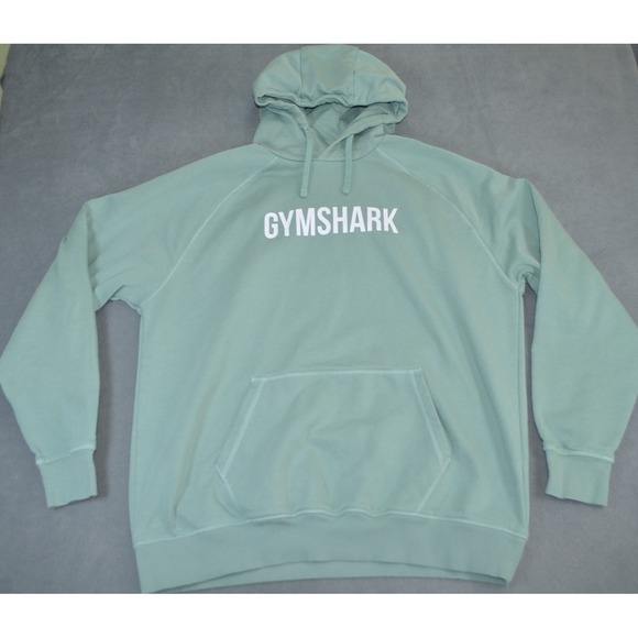 Gymshark Other - Gymshark Hoodie Mens 2XL Sweatshirt Sweater Pullover Kangaroo Pocket Logo Green